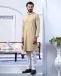 Loxtyle Premium Sorrell Brown Embroidered Texture Punjabi