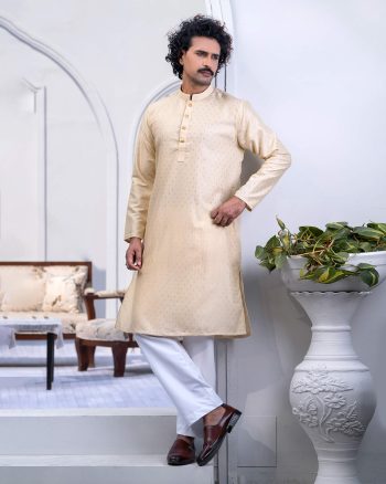 Loxtyle Premium Maize Embroidered Texture Punjabi