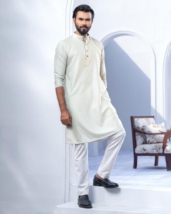 Loxtyle Premium Pearl Bush Embroidered Texture Punjabi