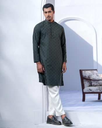 Loxtyle Timber Green Square Embroidery Punjabi