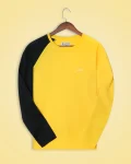 Loxtyle Yellow & Black Raglan Full Sleeve T-shirt