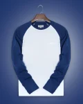 Loxtyle Navy & White Raglan Full Sleeve T-Shirt