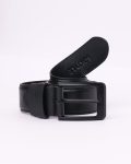 LOXTYLE Premium Leather Black Belt – Black Buckle