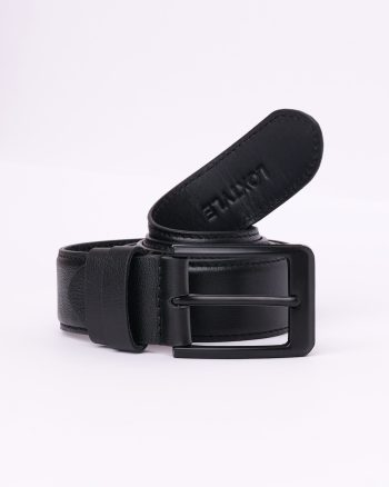 LOXTYLE Premium Leather Black Belt โ Black Buckle