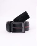LOXTYLE Dual-Tone Premium Leather Belt – Textured Black Buckle